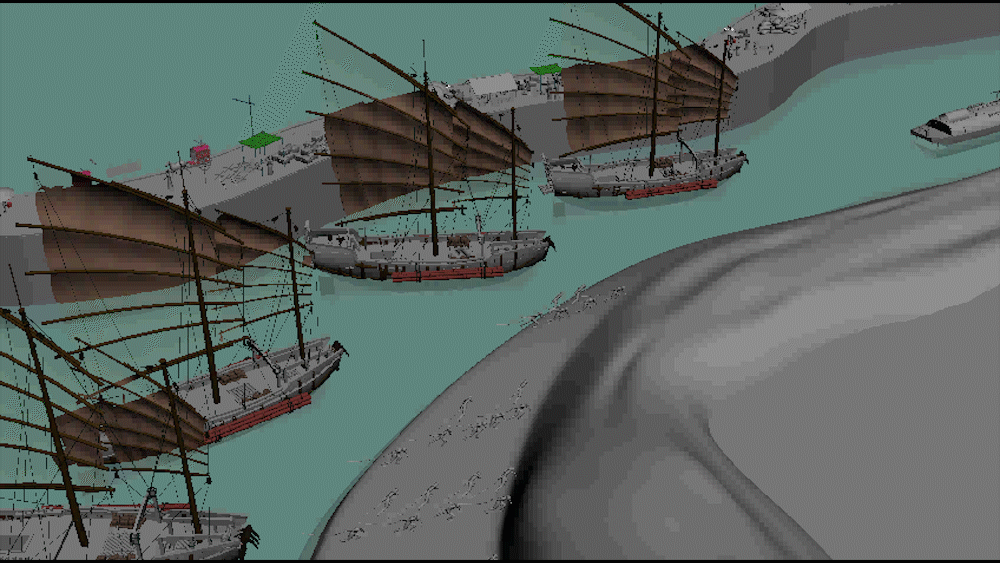 古代纤夫拉船动画 古代码头模型-古代场景模型库-3ds Max(.max)模型下载-cg模型网