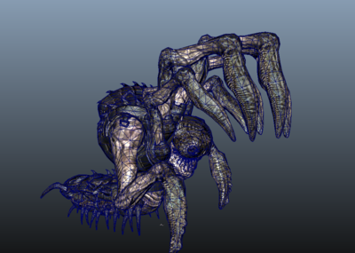 写实机甲触手怪模型