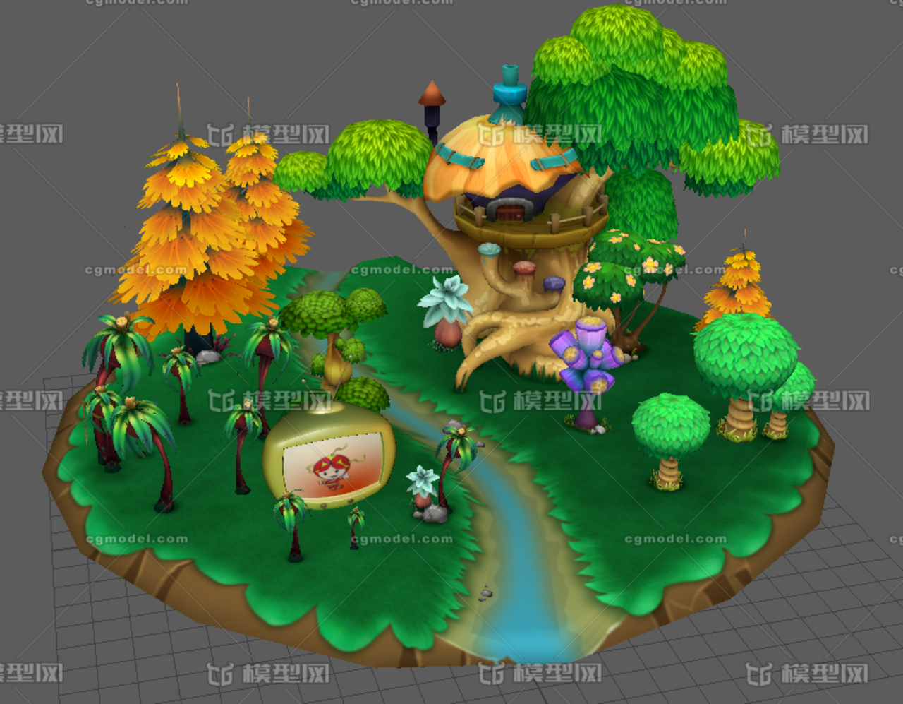 森林舞台卡通图片,森林卡通图片_大山谷图库