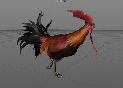 大公鸡c4d带绑定模型