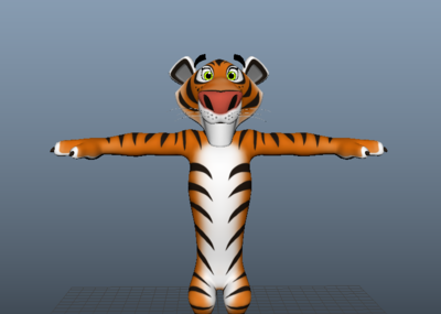 影视动画级可爱卡通小老虎 4k贴图 **动作表情绑定