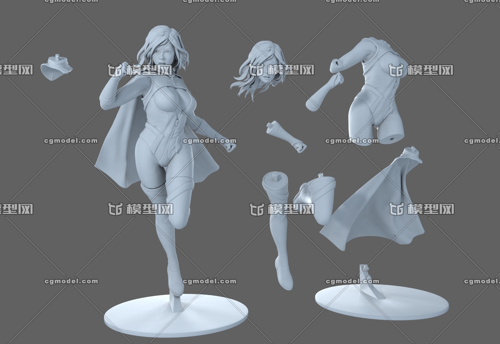 女超人 女侠 手办模型 3d打印模型 可分离 性感女人 御姐 欧美女人 3