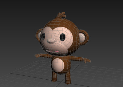 卡通猴子动物3dsmax