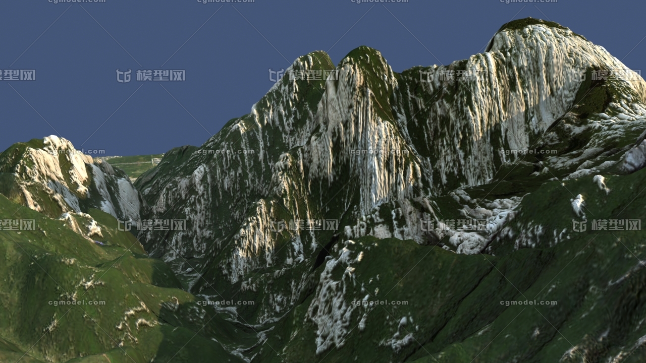 华山3d模型 西岳华山 华山山脉 华山地形 陕西华山