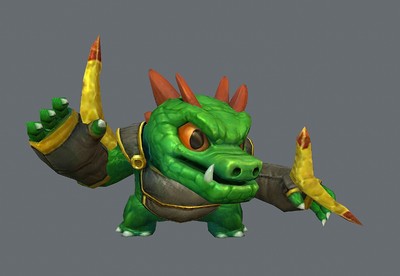 带动画 卡通 鳄鱼怪 q版 手绘 贴图 鳄鱼 怪物
