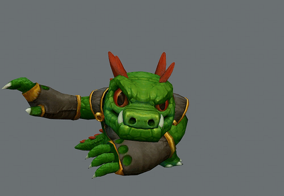 带动画 卡通 鳄鱼怪 q版 手绘 贴图 鳄鱼 怪物