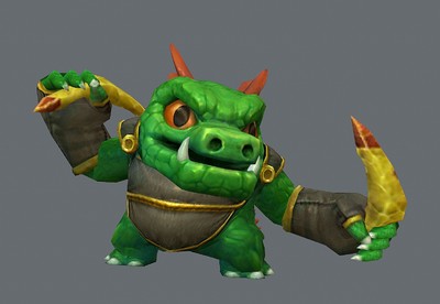 带动画 卡通 鳄鱼怪 q版 手绘 贴图 鳄鱼 怪物