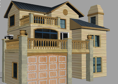 现代建筑模型 别墅 楼房 豪宅 农村住房 建模作