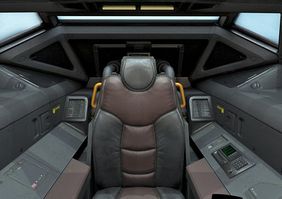 pbr科幻驾驶舱 次世代 宇宙飞船 控制室 简模 飞机驾驶室 控制台 操控