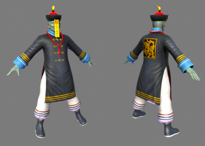 pbr 僵尸 清朝僵尸 中国古代_i am iron man作品_人物男人_cg模型网
