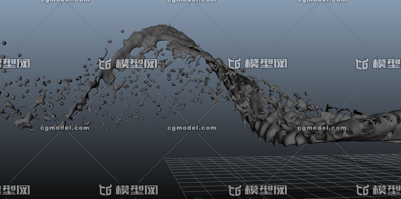 水流旋转3d模型