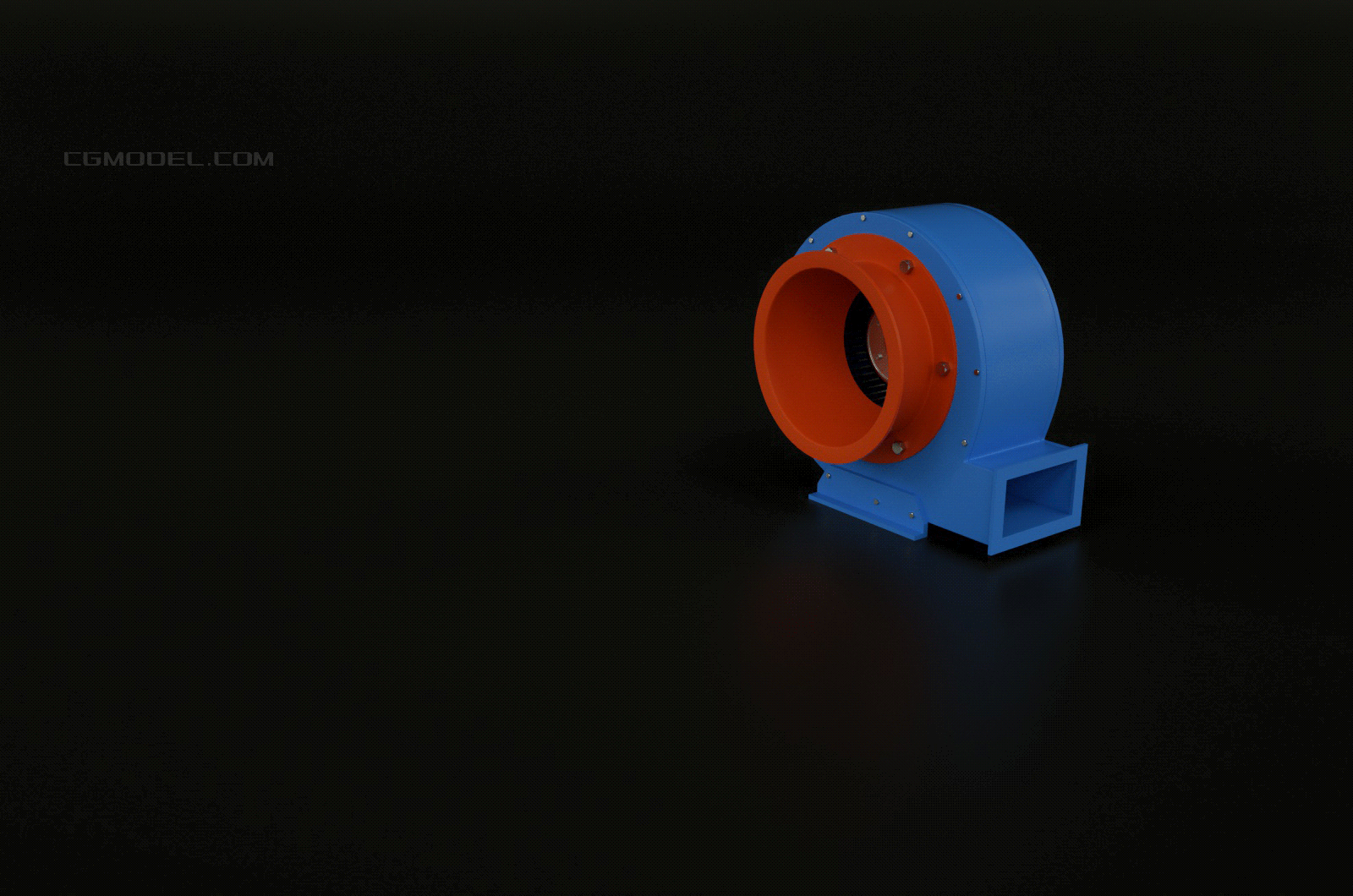 工业设备-c4d通用小型离心风机设备仿真模型