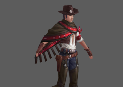 手绘 卡通 低模 西部牛仔 cowboy 牛仔 西部世界 警长