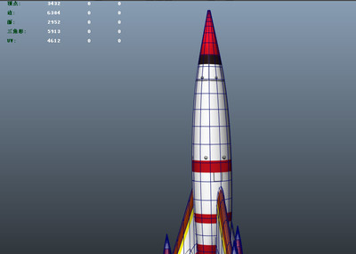 ar-vr卡通小火箭模型,带maya-max-fbx格式