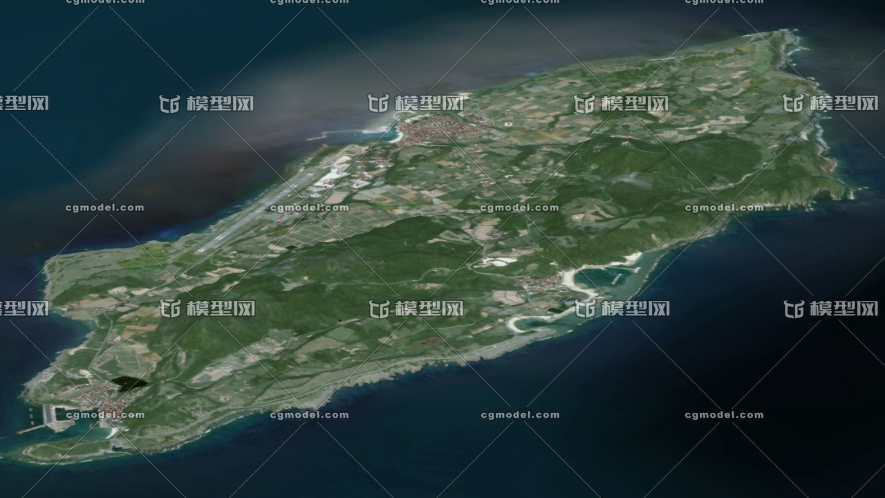 與那國島3d模型 琉球八重山郡 琉球群島 八重山群島