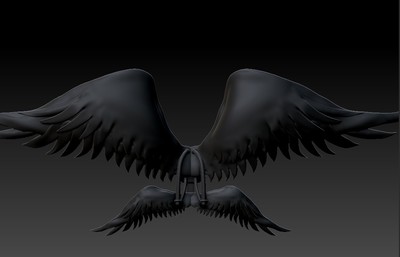 堕天地狱兽翅膀 有张开和未张开2种形态,尺寸严格遵守手办尺寸,可打印