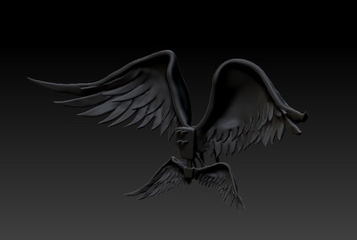 堕天地狱兽翅膀 有张开和未张开2种形态,尺寸严格遵守手办尺寸,可打印
