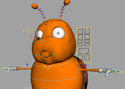 adv表情绑定卡通七星瓢虫昆虫小飞蛾