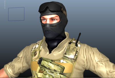 (带绑定)fps游戏人物模型反恐精英cs人物