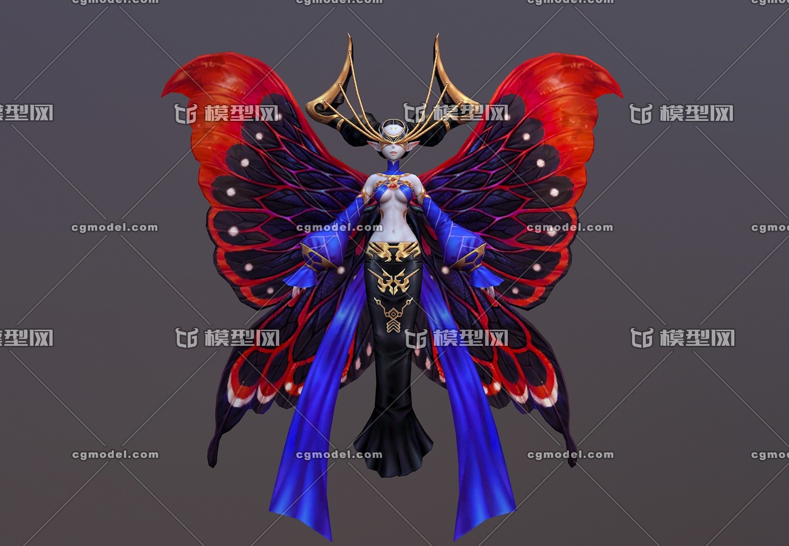 精美蝴蝶女王  手绘蝴蝶妖精  butterfly  queen  蝶妖