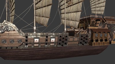 中国古代战船 帆船模型-古代船/仿古船模型库-3ds Max(.max)模型下载-cg模型网