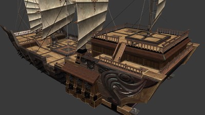 中国古代战船 帆船模型-古代船/仿古船模型库-3ds Max(.max)模型下载-cg模型网