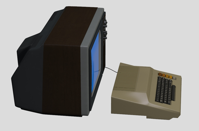 复古电脑 8bit电脑 8-bit 计算机发展史复古黑白旧式古董电视机像素风