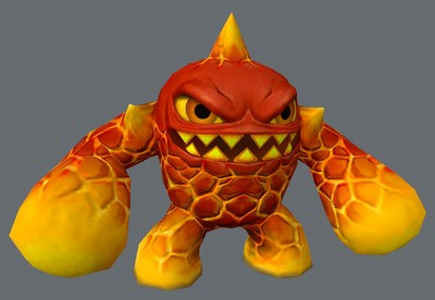 动画 卡通q版熔岩小怪 岩浆怪物 fire monster