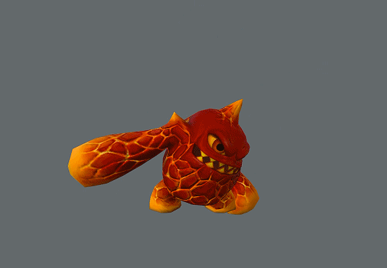 动画 卡通q版熔岩小怪 岩浆怪物 fire monster