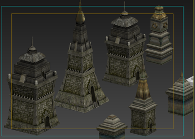 喇嘛塔 寺庙塔木塔 宝塔 古西藏塔守卫塔哨塔警戒塔瞭望防御石墩游戏