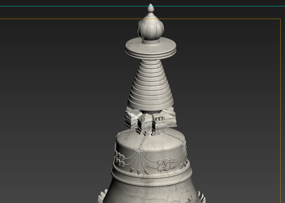 喇嘛塔 寺庙塔木塔 宝塔 古西藏塔守卫塔哨塔警戒塔瞭望防御石墩游戏