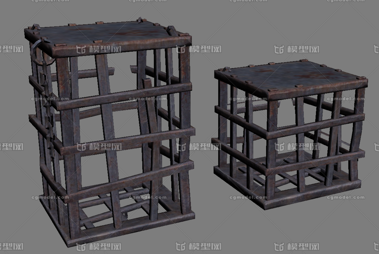 写实次时代 PBR牢笼模型-场景部件模型库-3ds Max(.max)模型下载-cg模型网