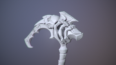 【死亡镰刀】zbrush高精度魔幻武器模型