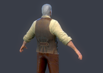 pbr 欧洲 法国 西方 中世纪男装 村民 农夫 农民 老头 老人 马夫 老