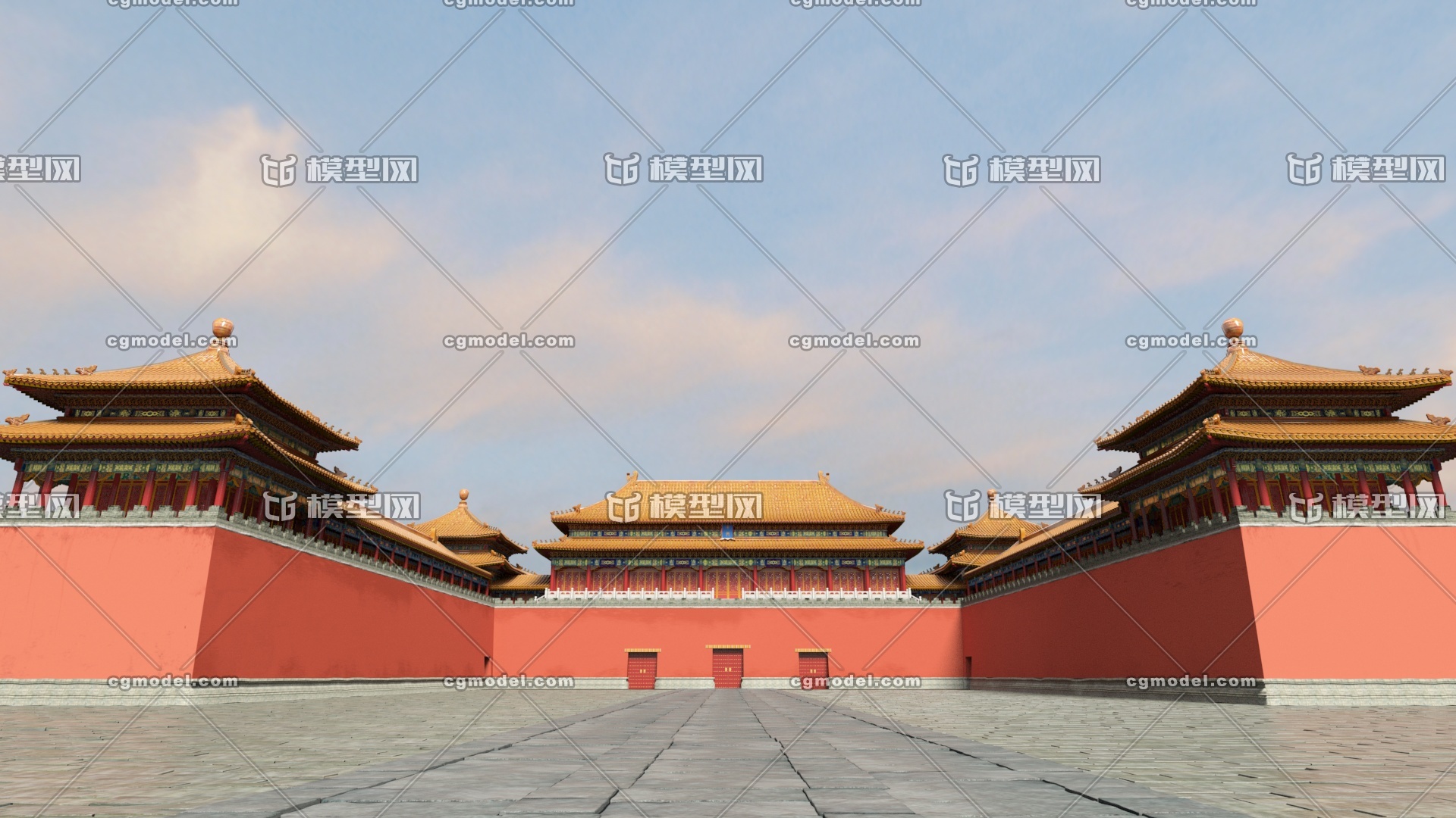 午门--紫禁城_醉卧笑云天作品_建筑历史建筑_cg模型网