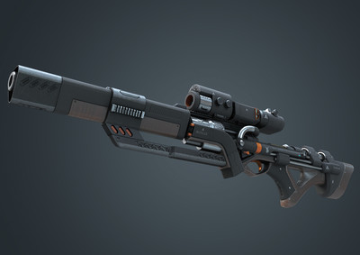 pbr高质量 科幻枪械 科幻步枪 scifi 硬科幻 未来武器 自动 突击步枪