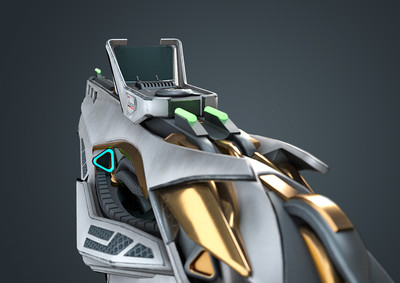 pbr高质量 能量手枪 枪械 科幻手枪 scifi 未来武器 自动 次世代枪支