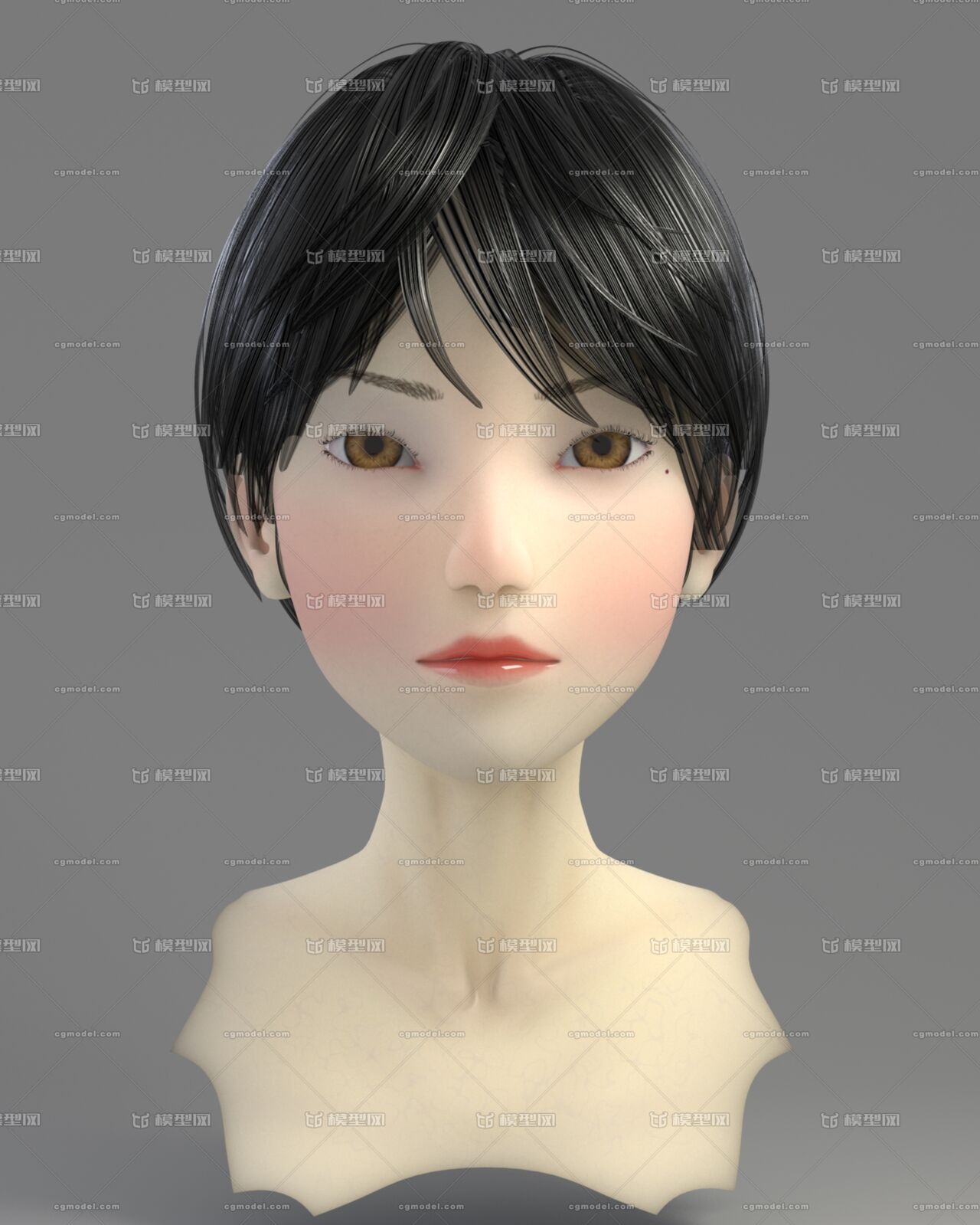 美女头部附加灯光摄像机