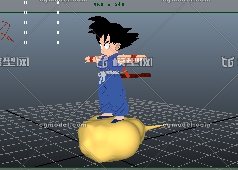 龙珠孙悟空小悟空赛亚人筋斗云如意棒卡通童年可打印 Cg模型网 Cgmodel 三维设计师交流互动平台 专注多品类3d模型下载 原创作品分享 软件学习