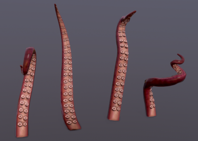 pbr 触手 章鱼 海底生物 八_i am iron man作品_动物鱼类_cg模型网