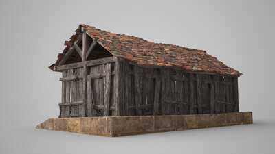 古建筑木板房子3d模型