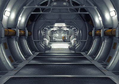 完整科幻场景 scifi科幻室内 科幻走廊 科幻基地 科幻实验室 外星基地