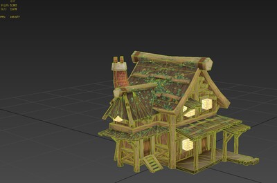 木房子一座_各種澎湃各種嗨作品_場景古代場景_cg模型網