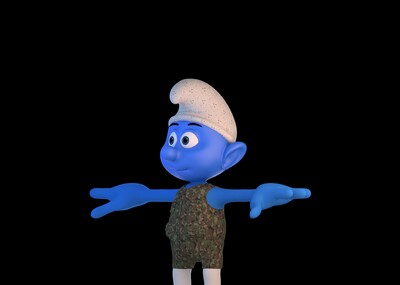 卡通迷彩蓝精灵