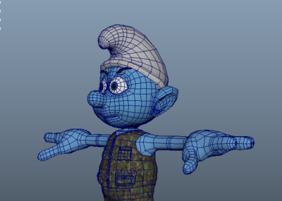 卡通迷彩蓝精灵