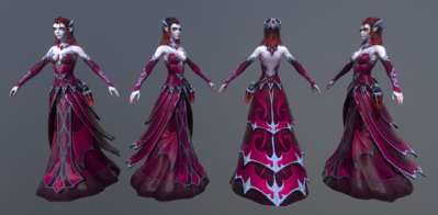 次世代 pbr 吸血鬼 性感女妖 女吸血鬼 晚礼服 吸血女王 吸血蝙蝠