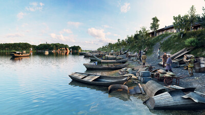 老码头,古代货运码头,江边码头,货运港口,明清码头,古代水运码头港口