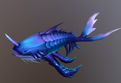 手绘 噬空玄鲲 鲸鱼怪 海兽 鲲鱼 _wayne911作品