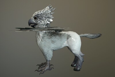 奇幻生物 鹰马兽 幼崽 hippogr_1206736147作品_动物神话类_cg模型网