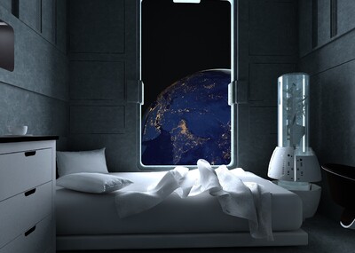 轨道公寓3dmax模型科幻卧室3d模型科幻房间fbx科幻小房间